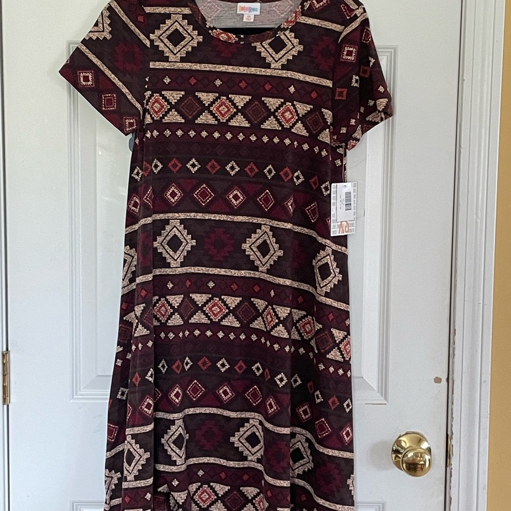 LuLaRoe Red Raglan Sleeve Sundress